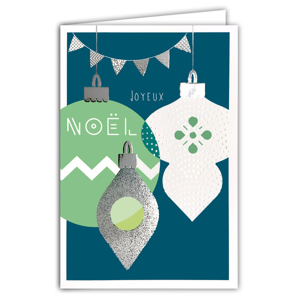 Carte Joyeux Noël avec Enveloppe Blanche 12x17cm