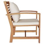 vidaXL Chaise avec coussin 2 Pièces Marron et Crème 65 x 60 x 76 5 cm