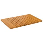 vidaXL Tapis de bain Uni Marron 59 x 40 cm bois