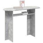 vidaXL Table console Gris béton 100 x 39 5 x 75 cm Bois d'ingénierie