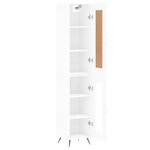 vidaXL Buffet haut Blanc 34 5x34x180 cm Bois d'ingénierie
