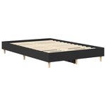 vidaXL Cadre de lit sans matelas noir 135x190 cm bois d'ingénierie