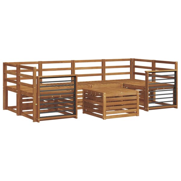 vidaXL Ensemble de canapés d'extérieur 7 pc Naturel