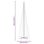 vidaXL Arbre de Noël cône 3000 LED Blanc froid 230x800 cm