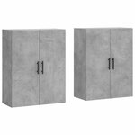 vidaXL Armoires murales 2 Pièces gris béton 69 5x34x90 cm