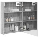vidaXL Armoire Miroir de Salle de Bain Gris Sonoma 50 x 14 5 x 70 cm