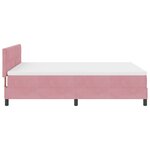 vidaXL Lit à ressorts rose avec matelas 140x190 cm en velours