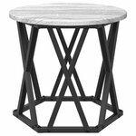 vidaXL Table d'appoint empilable 3 Pièces Gris Sonoma