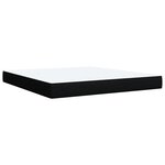 vidaXL Sommier à lattes de lit avec matelas Noir 180x200 cm Tissu