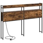 vidaXL Tête de lit avec étagère Chêne fumé 120 cm Bois d'ingénierie