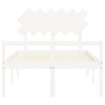 vidaXL Lit pour personne âgée sans matelas blanc bois massif