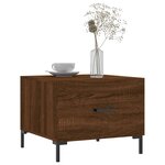 vidaXL Table basse Chêne marron 50x50x40 cm Bois d'ingénierie