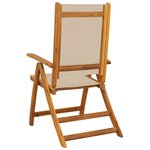 vidaXL Chaises pliables de jardin lot de 2 bois d'acacia et textilène