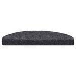 vidaXL Tapis d'escalier Poinçon aiguilleté 15Pièces 65x21x4 cm Gris foncé