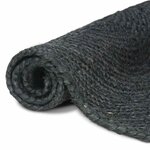 vidaXL Tapis de surface Rectangulaire Gris foncé 80 x 300 cm Jute