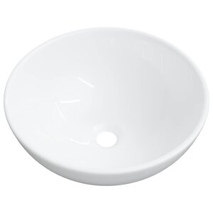 vidaXL Lavabo blanc 28x28x10 cm céramique