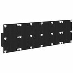 vidaXL Tête de lit avec armoire 3 Pièces Chêne noir Bois d'ingénierie