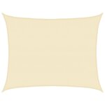 vidaXL Voile d'ombrage 160 g/m² Crème 6x8 m PEHD
