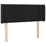 vidaXL Tête de lit avec oreilles Noir 103x16x78/88 cm Velours
