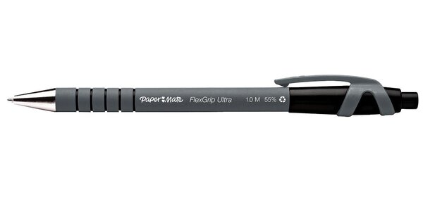 Stylo Bille Rétractable FlexGrip Ultra Noir Paper Mate