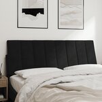 vidaXL Coussin de tête de lit Hanko noir 140 cm velours
