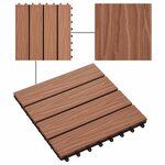 vidaXL Carreau de terrasse 11 Pièces Marron Clair 30 x 30 cm WPC