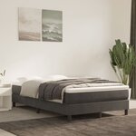 vidaXL Cadre de lit Gris foncé 120x200 cm Velours