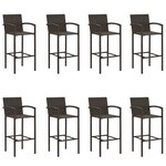 vidaXL Ensemble de bar de jardin 9 Pièces Marron