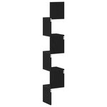 Étagère d'angle en bois d'ingénierie noir 20x20x127 5 cm