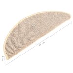 vidaXL Tapis de marches d'escalier 15 Pièces Blanc et marron 65x21x4 cm