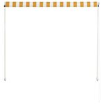 vidaXL Auvent rétractable 150x150 cm Jaune et blanc