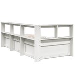 vidaXL Lit bibliothèque sans matelas blanc 75x190cm bois de pin massif