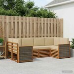 vidaXL Ensemble de canapés d'extérieur 5 pc Naturel