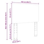 vidaXL Tête de lit Blanc 100 cm Bois d'ingénierie