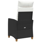 vidaXL Chaise inclinable avec plateau à thé 62 x 64 x 112 cm polyrotin