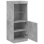 vidaXL Buffet avec lumières LED gris béton 41x37x100 cm