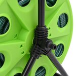 vidaXL Enrouleur de tuyau vert sur pied avec tuyau de 30 m PVC
