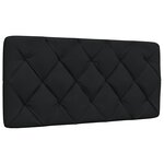 vidaXL Lit avec matelas noir 100x200 cm tissu