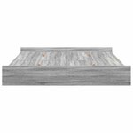 vidaXL Cadre de lit avec rangement Sonoma gris 200 x 200 cm