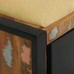 vidaXL Banc de rangement Multicolore Bois massif de récupération