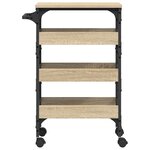 vidaXL Chariot de cuisine Chêne Sonoma 53 x 20 x 76 cm
