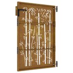 vidaXL Portail de jardin 85x150 cm acier corten design de bambou