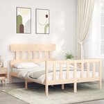 vidaXL Cadre de lit sans matelas 140x200 cm bois massif de pin