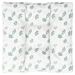 vidaXL Coussin de palette motif de feuilles 70x70x12 cm tissu