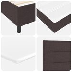 Lit Box Spring vidaXL avec Matelas Marron Foncé 90x200 cm en Tissu