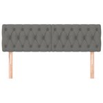 vidaXL Têtes de lit 2 Pièces Gris foncé 80x7x78/88 cm Tissu