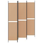 vidaXL Paravent 5 Panels Beige 250 x 220 cm Tissu