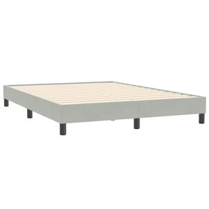vidaXL Cadre de lit sans matelas gris clair 160x210 cm velours