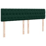 vidaXL Sommier à lattes de lit et matelas Vert foncé 200x200cm Velours
