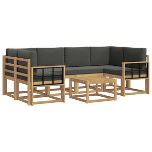 vidaXL Ensemble de canapés d'extérieur 7 pc Blanc et anthracite